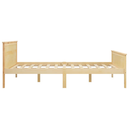 vidaXL Bed Frame | Pine Wood | Solid pinewood | Double | Durable | Bed Frame