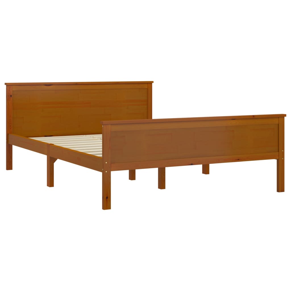 vidaXL Bed Frame without Mattress Honey Brown Solid Wood Pine 120x200cm