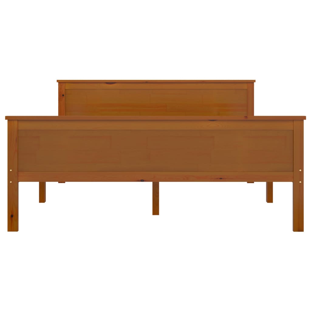 vidaXL Bed Frame without Mattress Honey Brown Solid Wood Pine 160x200cm