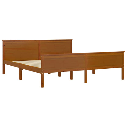 vidaXL Bed Frame without Mattress Honey Brown Solid Wood Pine 180x200cm