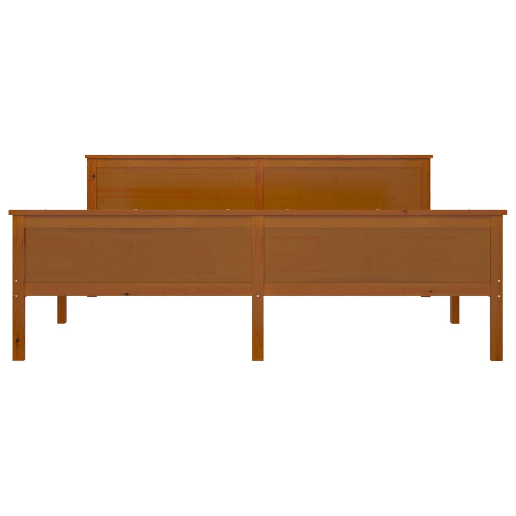 vidaXL Bed Frame without Mattress Honey Brown Solid Wood Pine 180x200cm