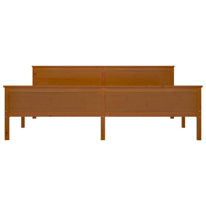 vidaXL Bed Frame | Honey Brown | Solid Pine Wood, Plywood | Double |  Durable