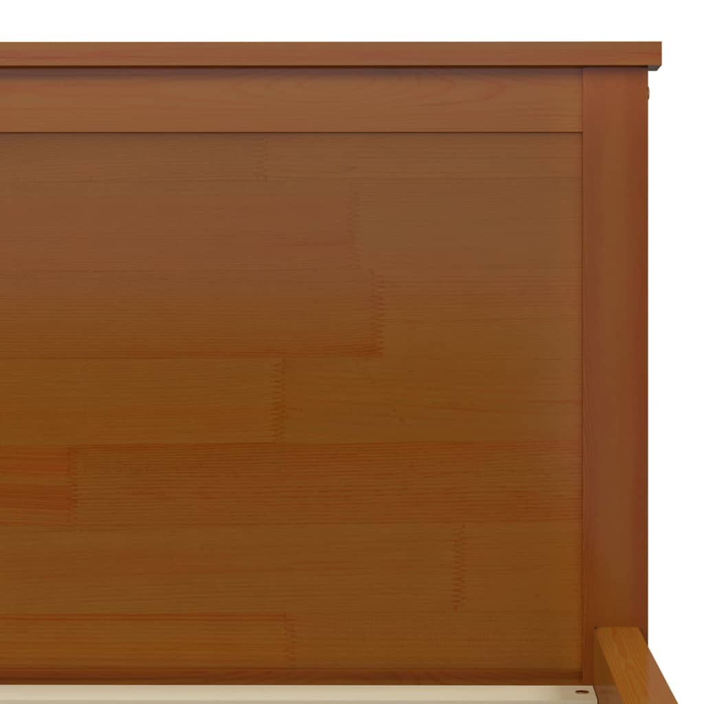 vidaXL Bed Frame | Honey Brown | Solid Pine Wood, Plywood | Double |  Durable