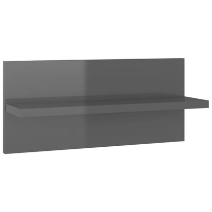 vidaXL Wall Shelves 4 pcs High Gloss Grey 40x11.5x18 cm