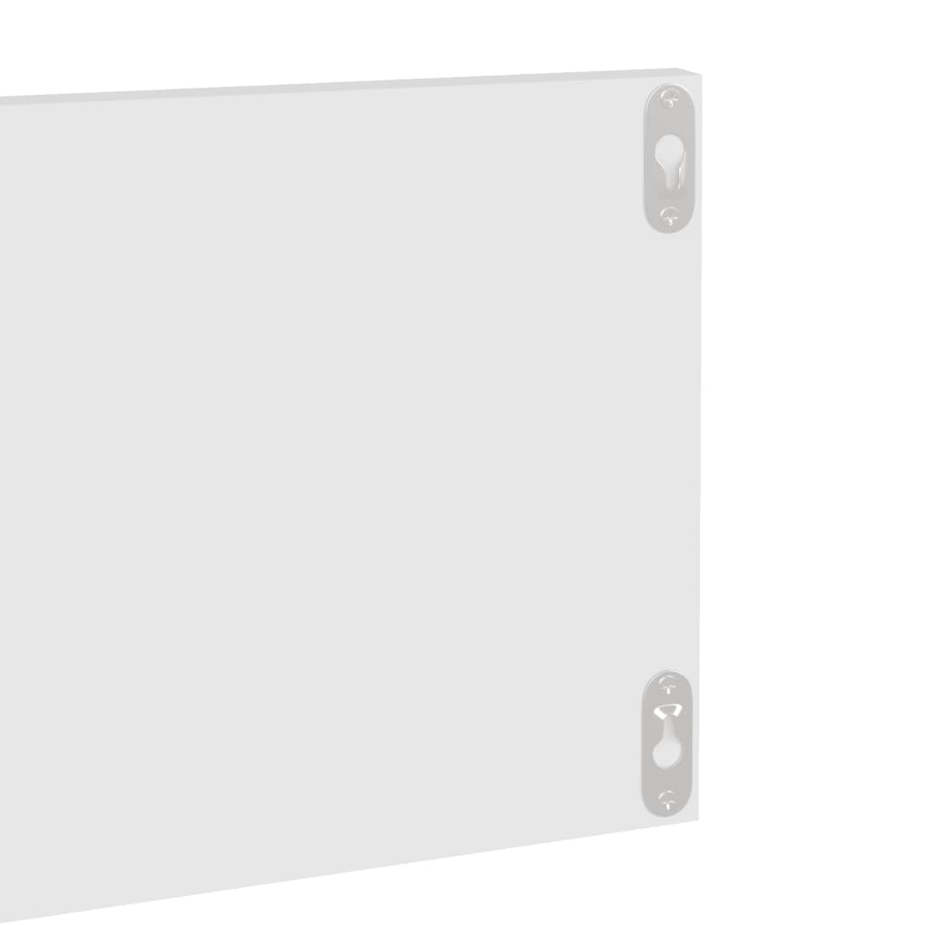 vidaXL Wall Shelf 2 pcs White 80x11.5x18 cm Engineered Wood