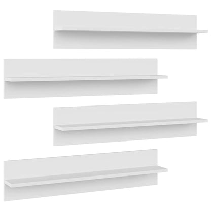807334 vidaXL Wall Shelves 4 pcs White 80x11,5x18 cm Engineered Wood