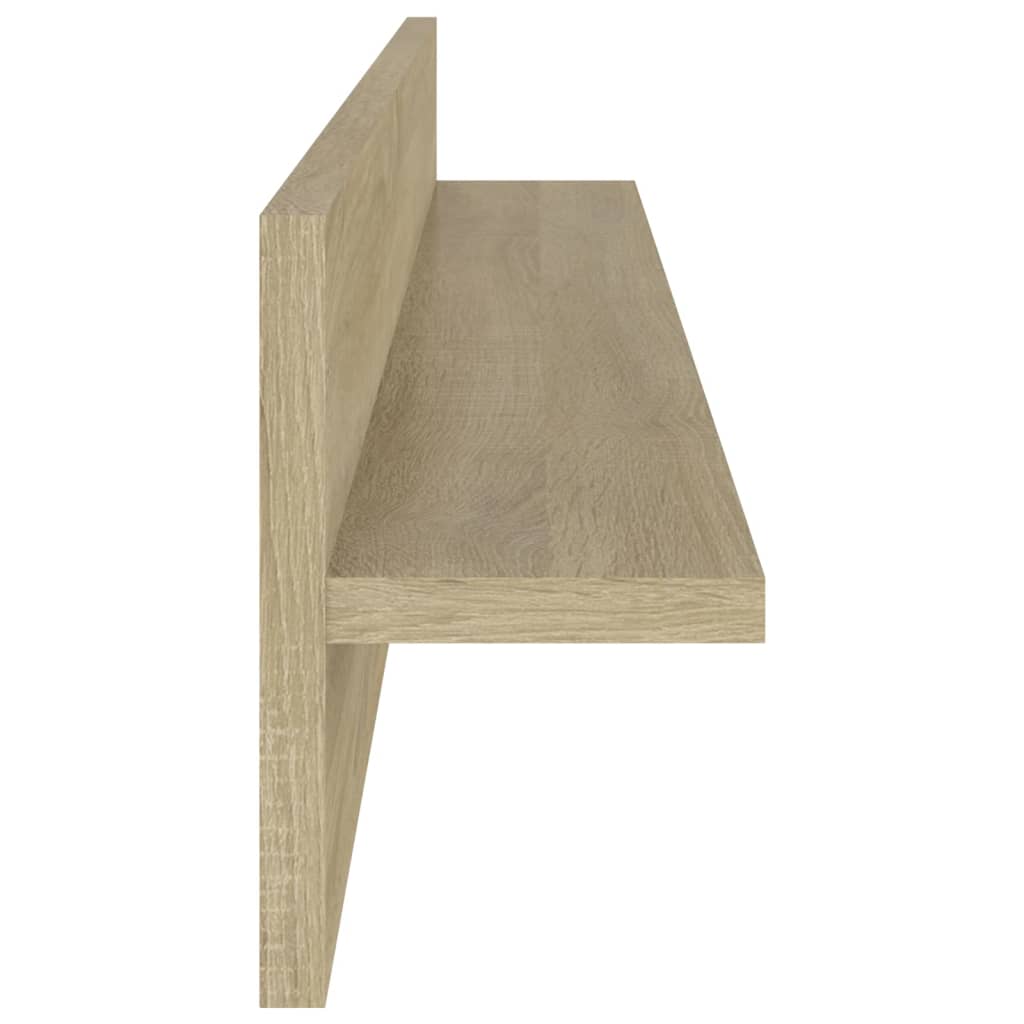 vidaXL Wall Shelf 4 pcs Sonoma Oak 80x11.5x18 cm Engineered Wood