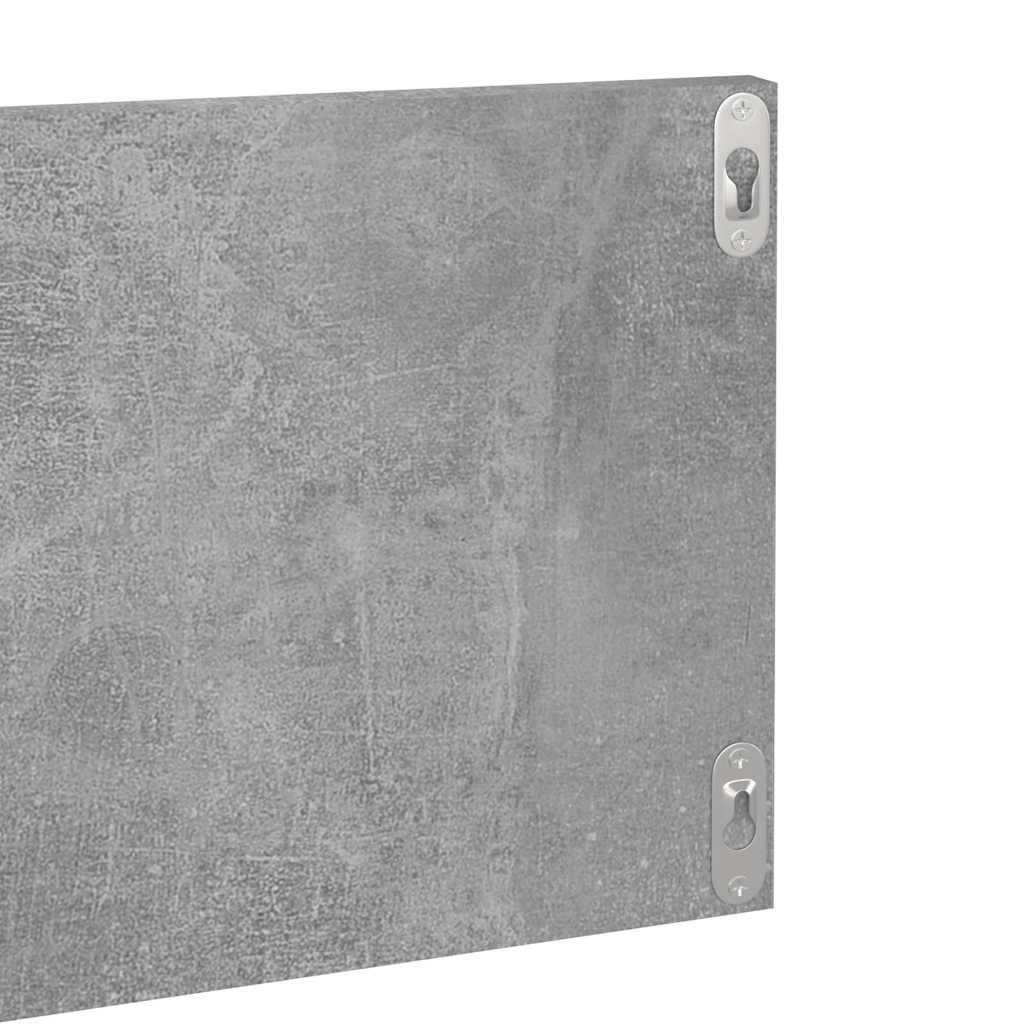 vidaXL Wall Shelf 4 pcs Concrete Grey 80x11.5x18 cm Engineered Wood