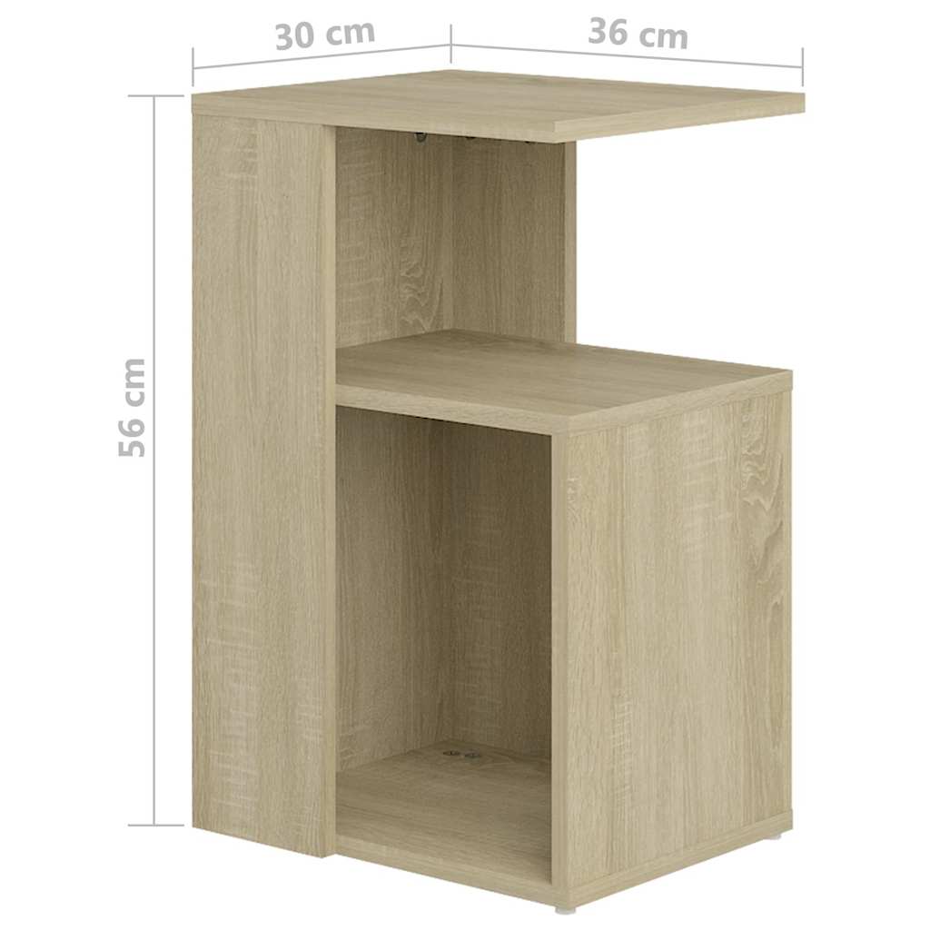 802996 vidaXL Side Table Sonoma Oak 36x30x56 cm Engineered Wood