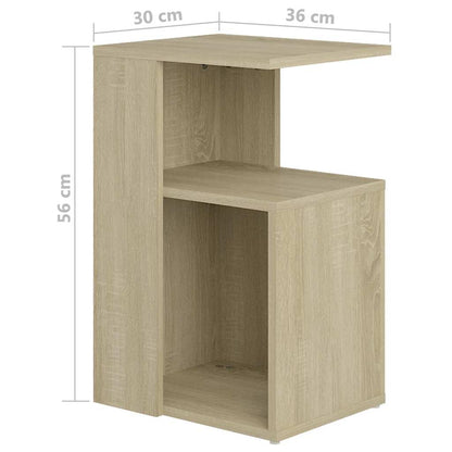 802996 vidaXL Side Table Sonoma Oak 36x30x56 cm Engineered Wood