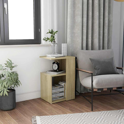 802996 vidaXL Side Table Sonoma Oak 36x30x56 cm Engineered Wood