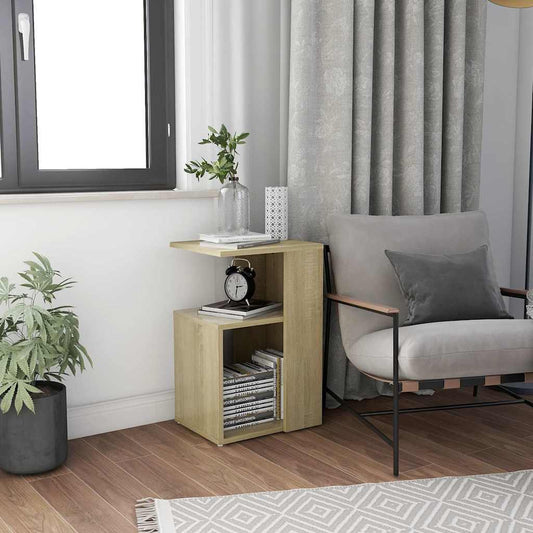 802996 vidaXL Side Table Sonoma Oak 36x30x56 cm Engineered Wood