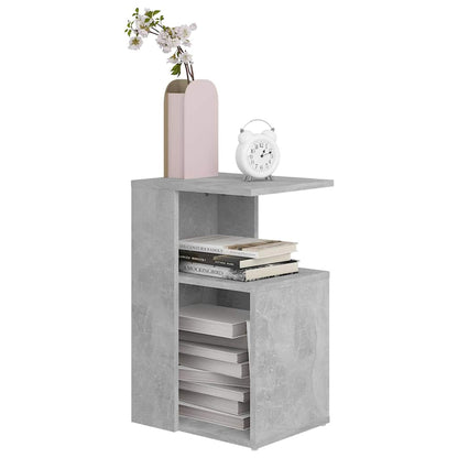 802997 vidaXL Side Table Concrete Grey 36x30x56 cm Engineered Wood