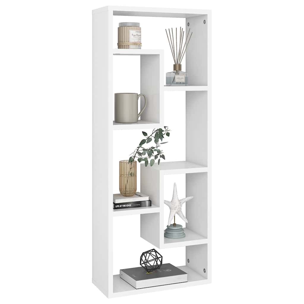 803011 vidaXL Wall Shelf White 36x16x90 cm Engineered Wood