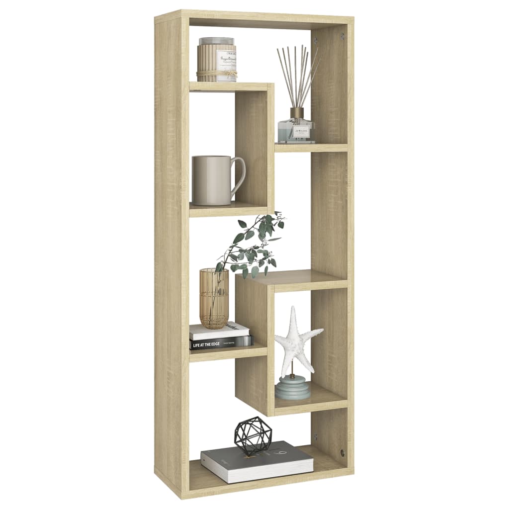vidaXL Wall Shelf Sonoma Oak 36x16x90 cm Engineered Wood