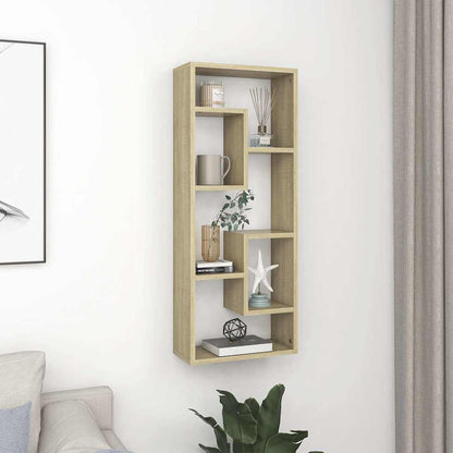 803014 vidaXL Wall Shelf Sonoma Oak 36x16x90 cm Engineered Wood