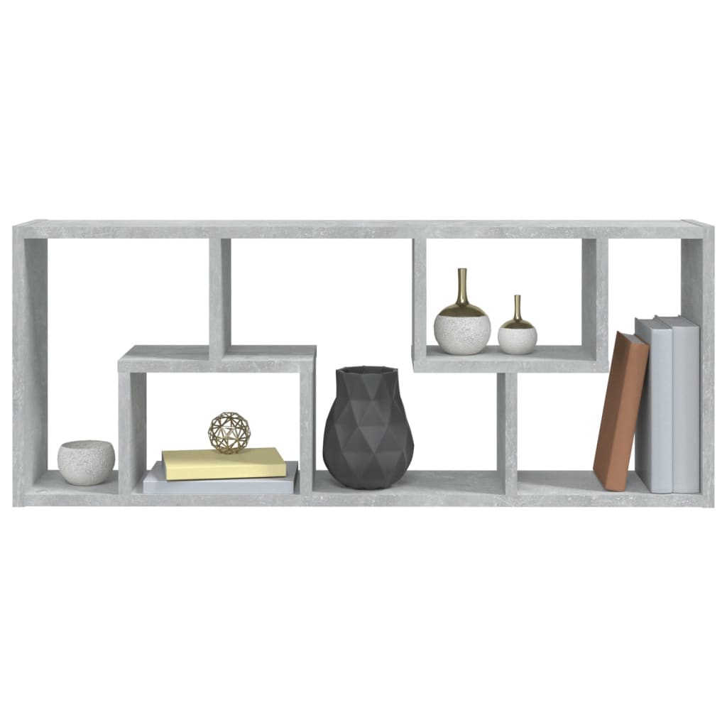 vidaXL Wall Shelf Concrete Grey 36x16x90 cm Engineered Wood