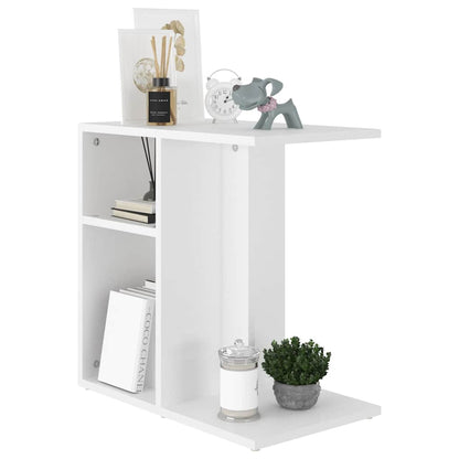 803020 vidaXL Side Table White 50x30x50 cm Engineered Wood