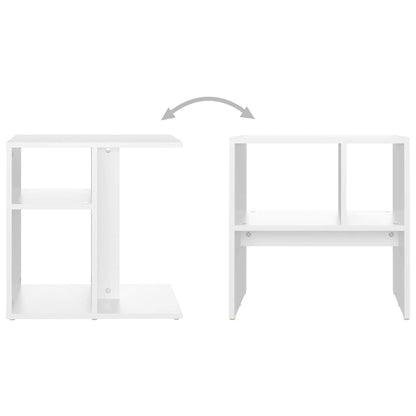 803020 vidaXL Side Table White 50x30x50 cm Engineered Wood