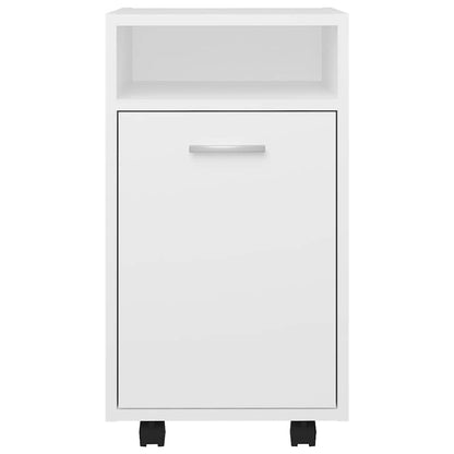 803047 vidaXL Side Cabinet with Wheels White 33x38x60 cm Engineered Wood