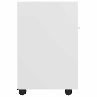 803047 vidaXL Side Cabinet with Wheels White 33x38x60 cm Engineered Wood