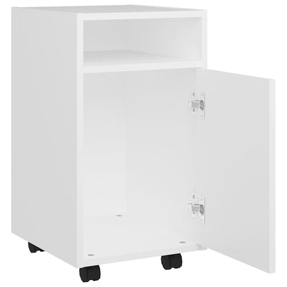 803047 vidaXL Side Cabinet with Wheels White 33x38x60 cm Engineered Wood