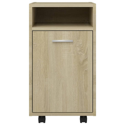 vidaXL Side Cabinet with Wheels Sonoma Oak 33x38x60 cm Engineered Wood