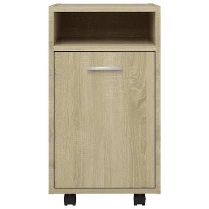 803050 vidaXL Side Cabinet with Wheels Sonoma Oak 33x38x60 cm Engineered Wood