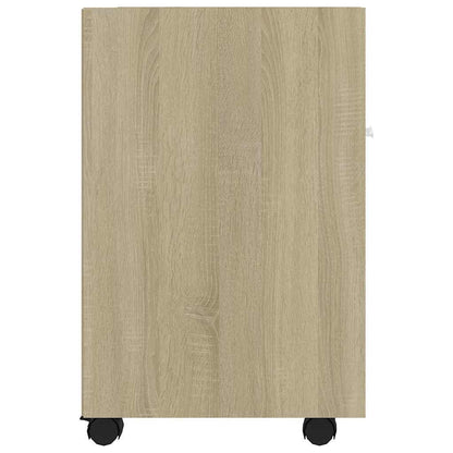 803050 vidaXL Side Cabinet with Wheels Sonoma Oak 33x38x60 cm Engineered Wood