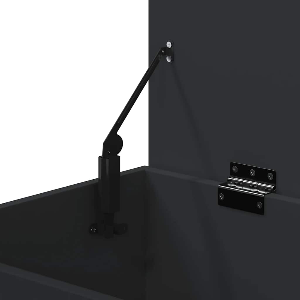 vidaXL Storage Chest Black 84x42x46 cm Engineered Wood