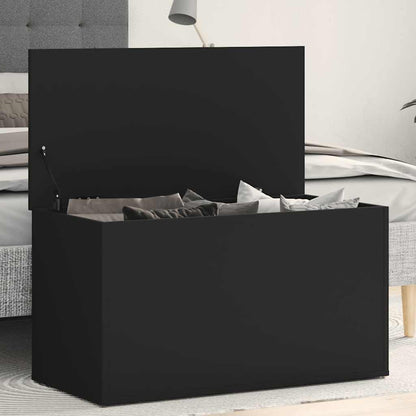 vidaXL Storage Chest Black 84x42x46 cm Engineered Wood