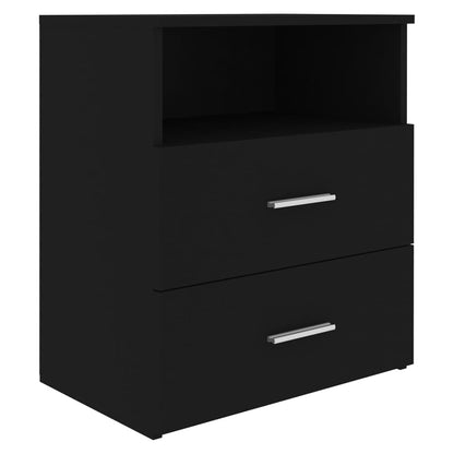 803275 vidaXL Bed Cabinets 2 pcs Black 50x32x60 cm