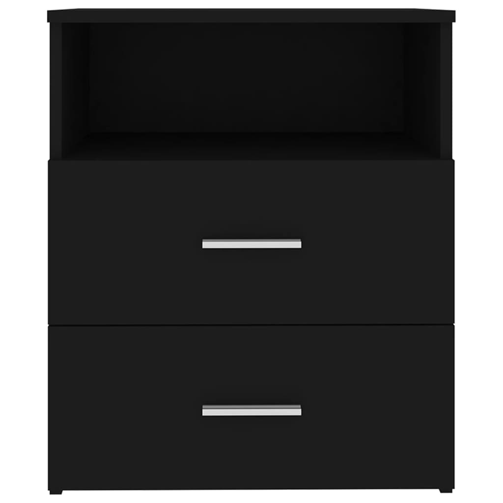 803275 vidaXL Bed Cabinets 2 pcs Black 50x32x60 cm