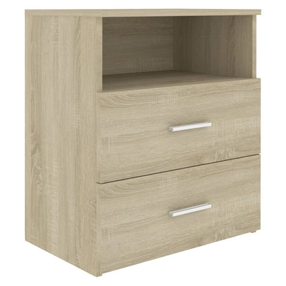 vidaXL Bed Cabinets 2 pcs Sonoma Oak 50x32x60 cm