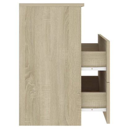 vidaXL Bed Cabinets 2 pcs Sonoma Oak 50x32x60 cm