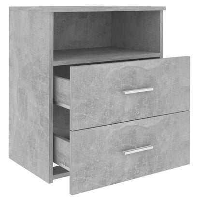 803280 vidaXL Bed Cabinet Concrete Grey 50x32x60 cm