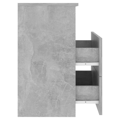 803280 vidaXL Bed Cabinet Concrete Grey 50x32x60 cm