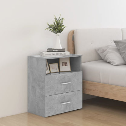 803280 vidaXL Bed Cabinet Concrete Grey 50x32x60 cm