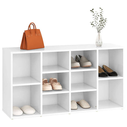803290 vidaXL Shoe Bench White 103x30x55 cm Engineered Wood
