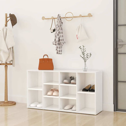 vidaXL Shoe Bench White 103x30x55 cm Engineered Wood