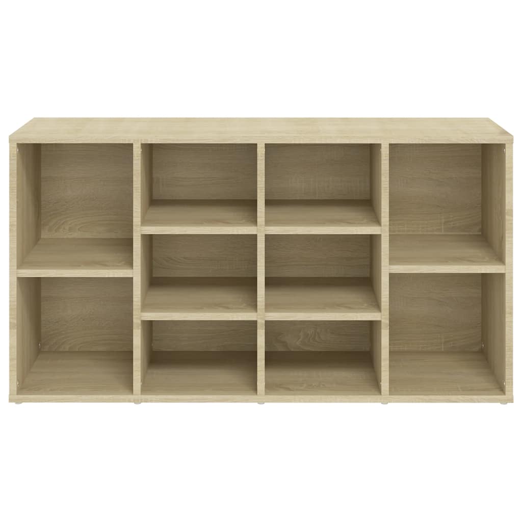 vidaXL Shoe Bench Sonoma Oak 103x30x55 cm Engineered Wood