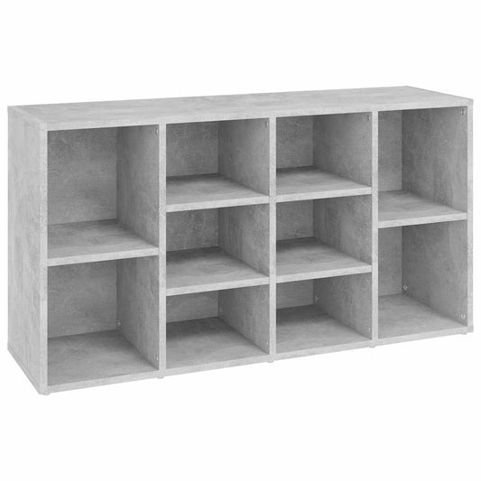 803294 vidaXL Shoe Bench Concrete Grey 103x30x55 cm Engineered Wood