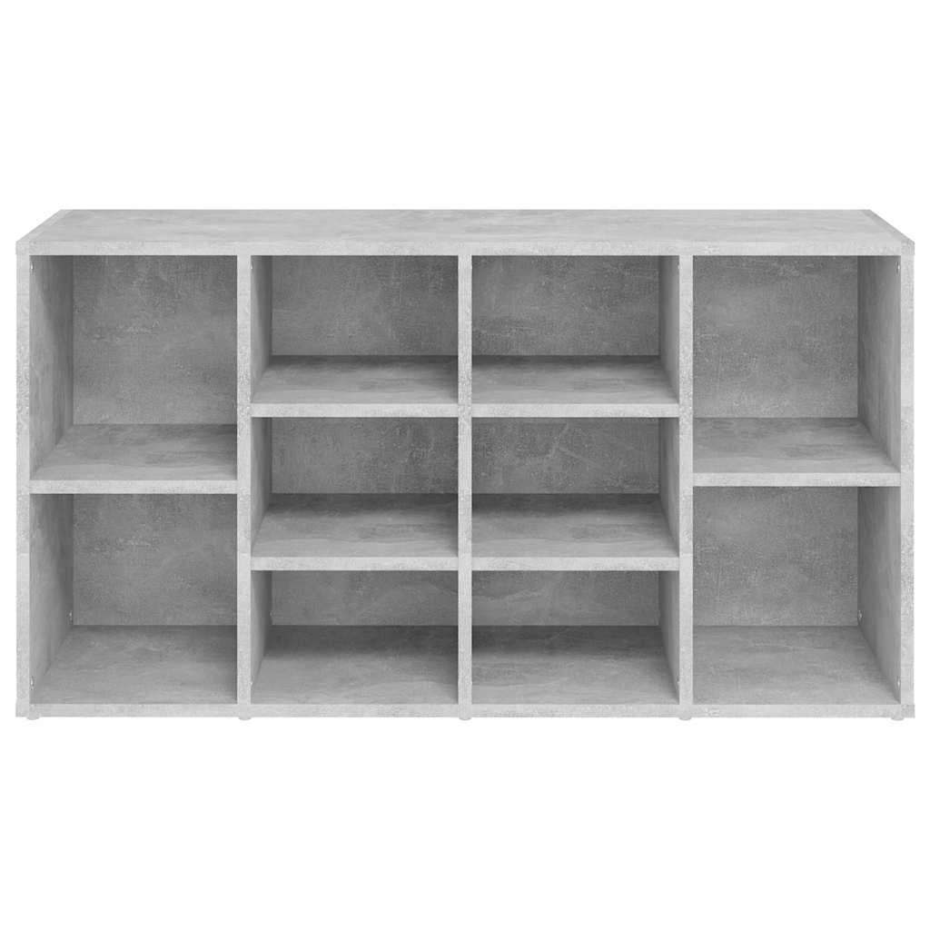 803294 vidaXL Shoe Bench Concrete Grey 103x30x55 cm Engineered Wood