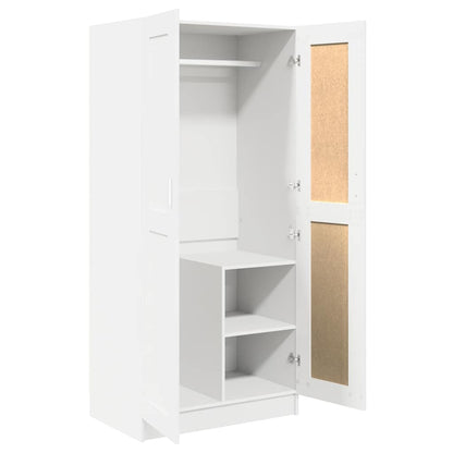 803434 vidaXL Wardrobe White 82,5x51,5x180 cm Engineered Wood
