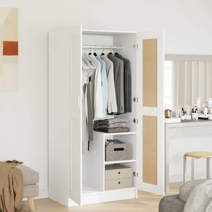 803434 vidaXL Wardrobe White 82,5x51,5x180 cm Engineered Wood