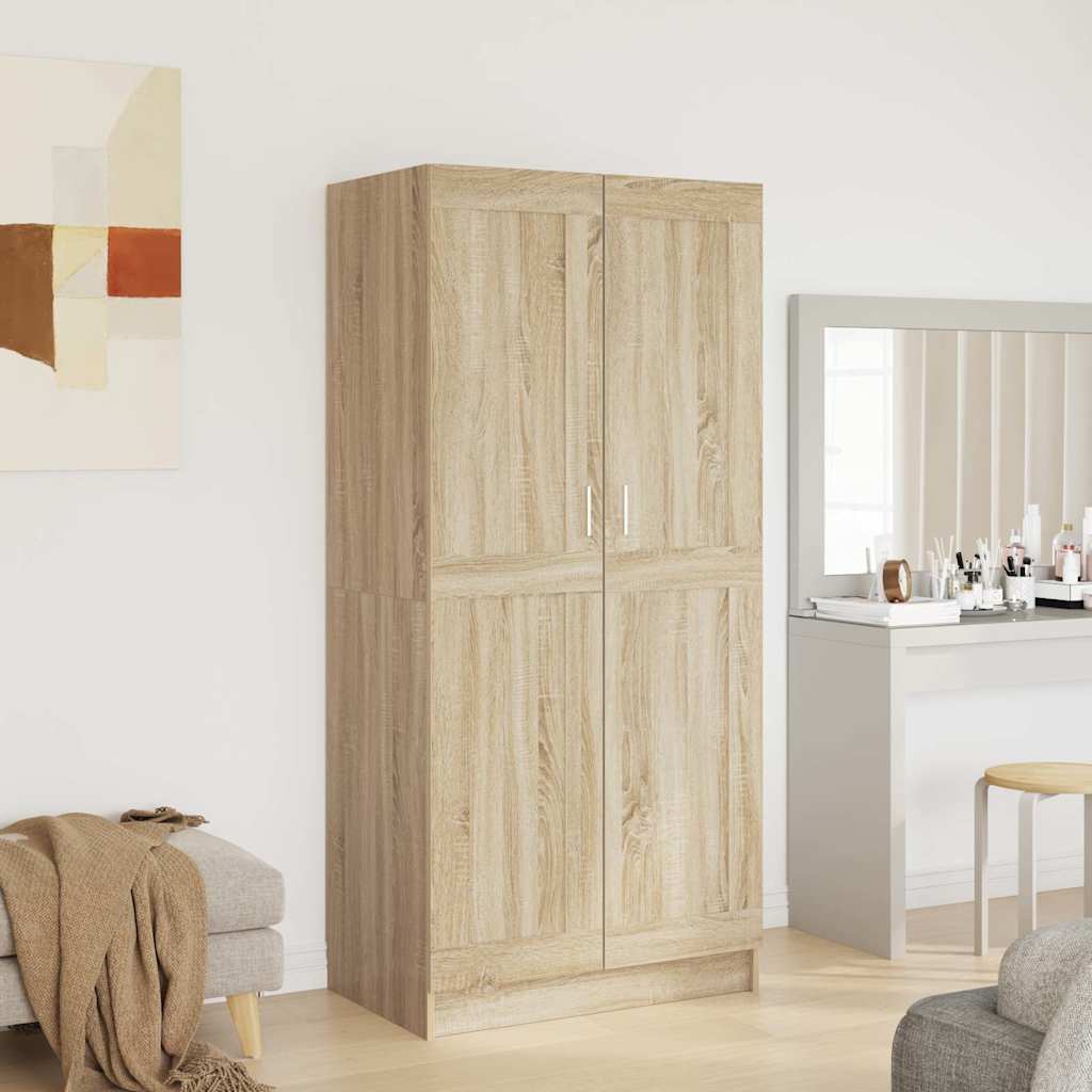 803437 vidaXL Wardrobe Sonoma Oak 82,5x51,5x180 cm Engineered Wood