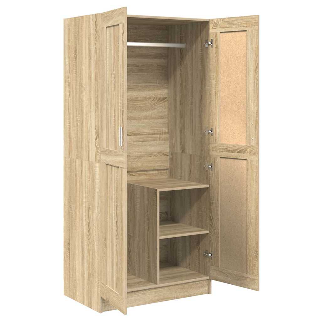 803437 vidaXL Wardrobe Sonoma Oak 82,5x51,5x180 cm Engineered Wood