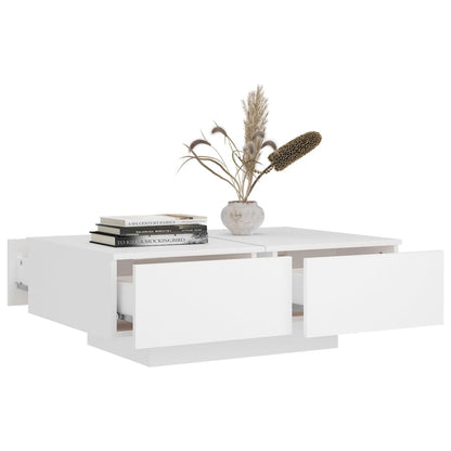 vidaXL Coffee Table | White | Engineered Wood | Medium | Stylish Design