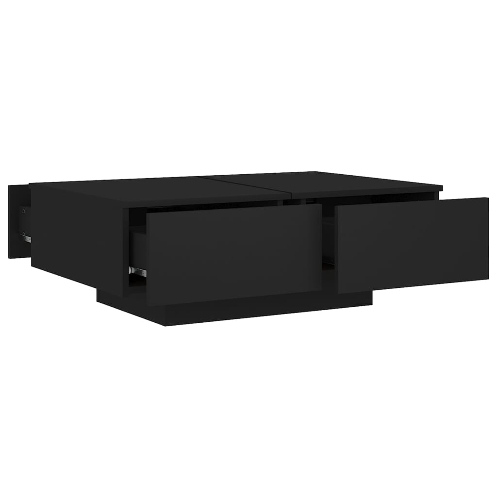 vidaXL Coffee Table | Black | Engineered wood | 90 x 60 x 31 cm | Coffee Table