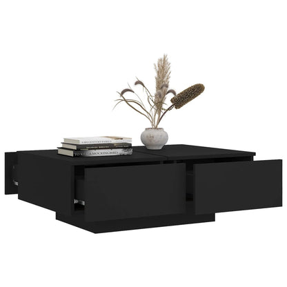 vidaXL Coffee Table | Black | Engineered wood | 90 x 60 x 31 cm | Coffee Table